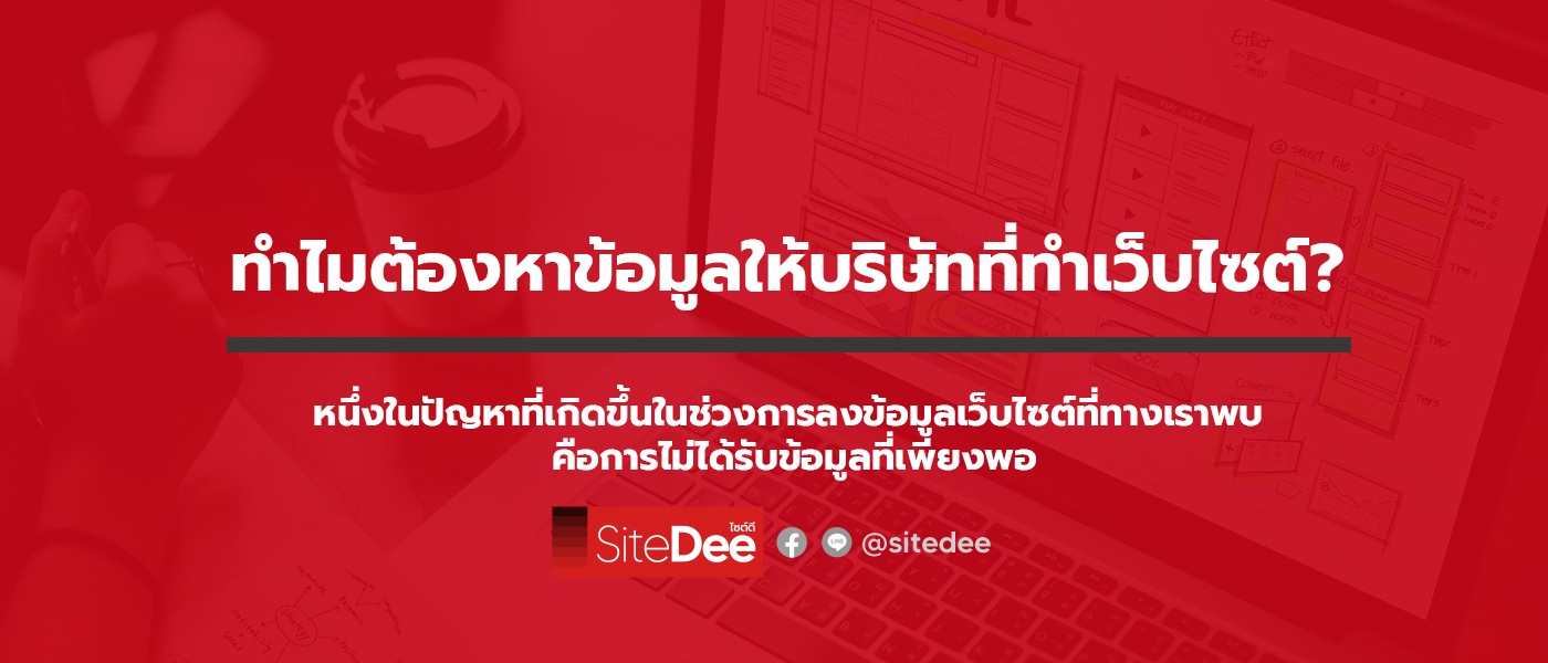 ทำไมต้องหาข้อมูลให้บริษัทที่ทำเว็บไซต์?